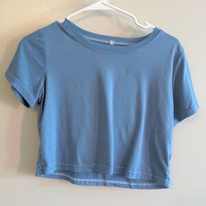 dusty blue crop top ♡